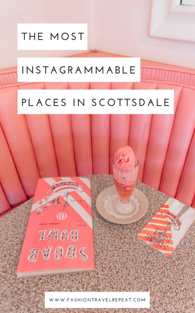 The most Instagrammable Places in Scottsdale, Arizona: where to get the perfect Instagram photos. Instagram spots in Scottsdale, Arizona. #scottsdale #scottsdaleaz #scottsdaletravel #instagrammablescottsdale  #sugarbowl