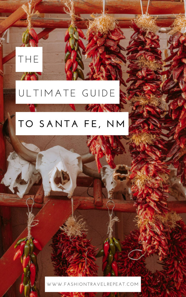 The ultimate guide to visiting Santa Fe, New Mexico from a sponsored press trip. It includes where to eat, sleep, shop and play in Santa Fe #santafe #newmexico #santafethingstodo #santafeaesthetic #santafetravel #santafephotography