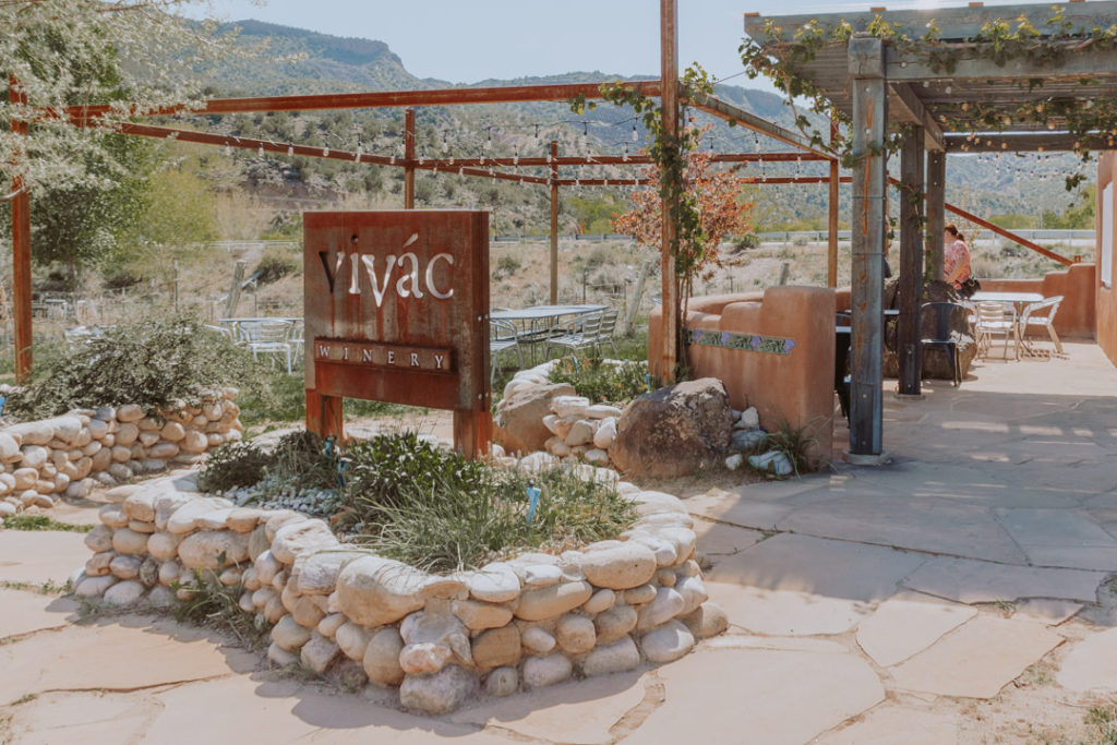 Outdoor patio at Vivac winery