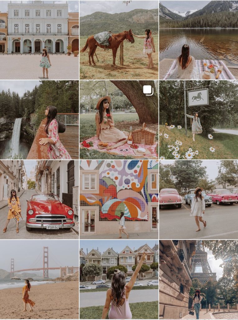 Screenshot of collection of photos from Instagram