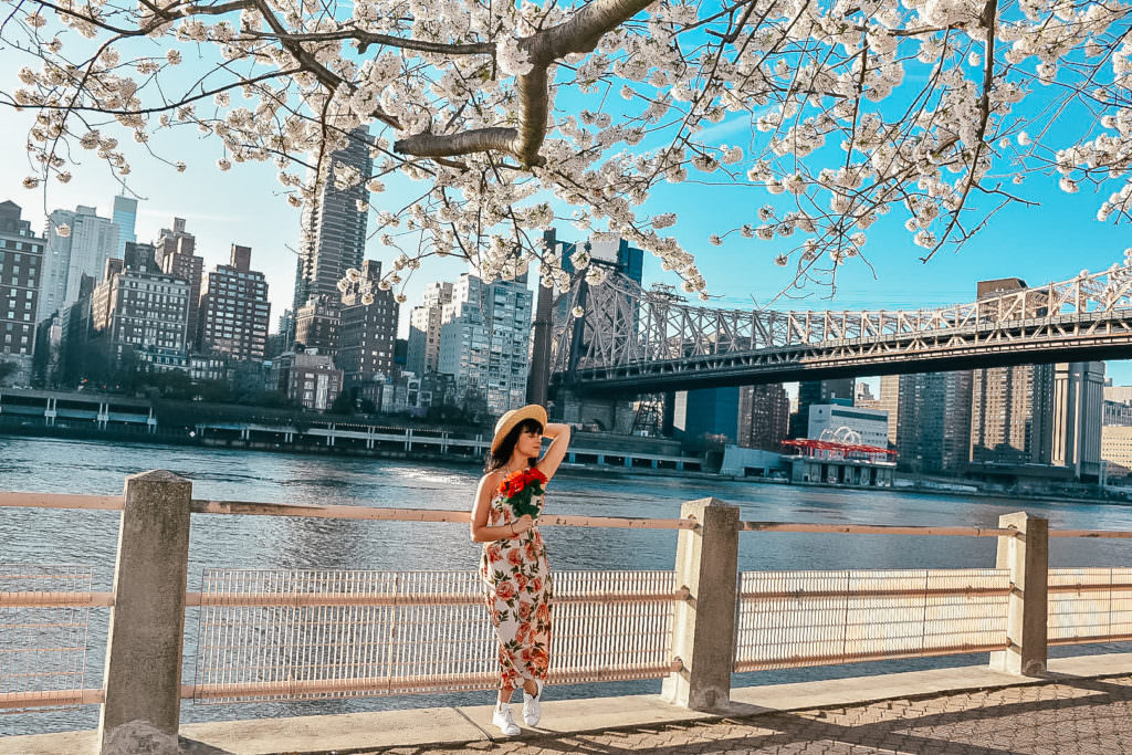 Woman standing in front of Roosevelt Bridge